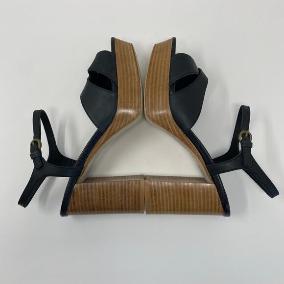 Jeffrey Campbell Black Seraphina Ankle Strap Platform Sandal Size 9 - Picture 5 of 9